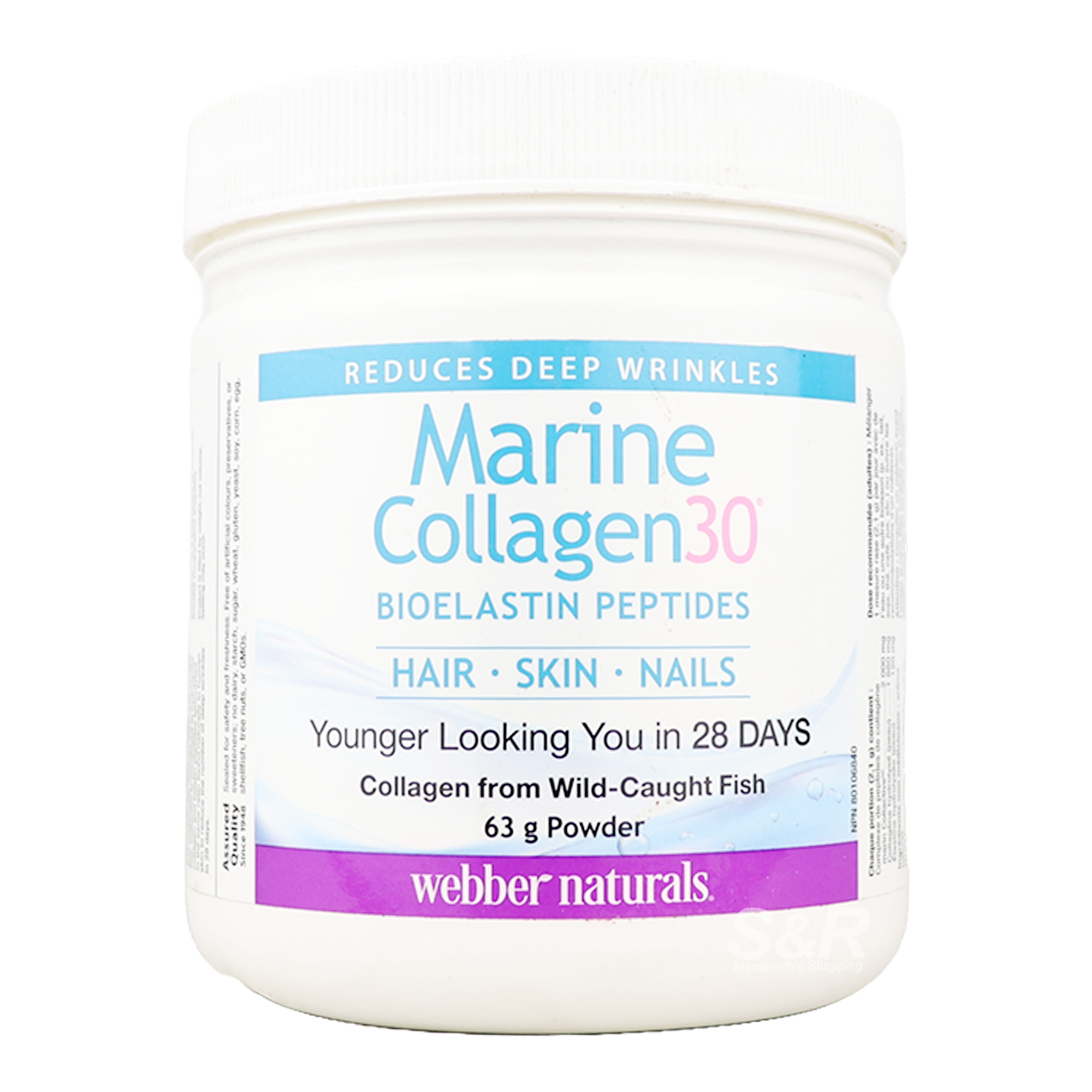 Webber Naturals Marine Collagen30 Bioelastin Peptides 63g